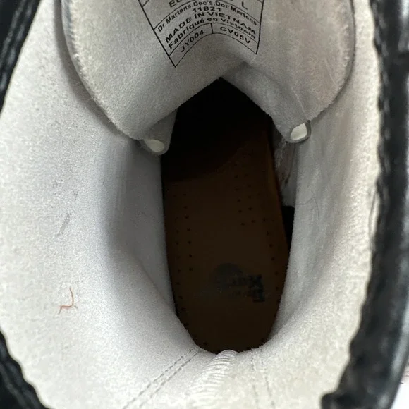 Dr. Martens 1460 White Leather Boots Women's 7 Lace-Up Combat Boots - Picture 11 of 11